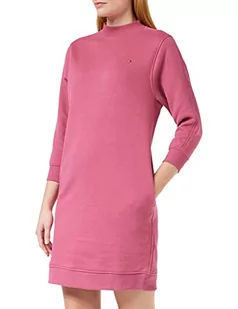 Tommy Hilfiger Damski sweter z krótkim rękawem Reg Fleece MCK-nk, Matowa malina, XL - Swetry damskie - miniaturka - grafika 1