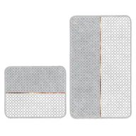 Dywaniki łazienkowe - Szare dywaniki łazienkowe zestaw 2 szt. 100x60 cm – Minimalist Home World - miniaturka - grafika 1