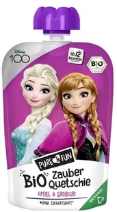 Przecier jabłko- truskawka BIO 100 g Kraina Lodu- Elza i Anna - Desery dla dzieci - miniaturka - grafika 1