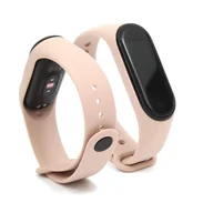 Akcesoria do smartwatchy - Opaska / Pasek Do Smartbanda Xiaomi Mi Band 5 / 6 / 7 Silikonowa Jasno Różowa - miniaturka - grafika 1