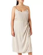 Sukienki - TOM TAILOR Damski Sukienka z węzłem 1031793, 29517 - Sand Stone Beige, 32 - miniaturka - grafika 1