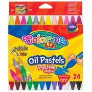 Przybory szkolne - Colorino Pastele olejne trójkątne Kids 24 kolory Patio - miniaturka - grafika 1