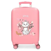 Walizki - Joumma Disney Aristocats Marie Walizka kabinowa różowa 33 x 50 x 20 cm sztywne zapięcie szyfrowe z boku ABS 28,4L 2 kg 4 podwójne koła bagaż ręczny, Różowy kolor, walizka kabinowa - miniaturka - grafika 1