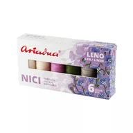 Akcesoria i części do maszyn do szycia - Zestaw lnianych nici do szycia Ariadna Leno Earth - miniaturka - grafika 1