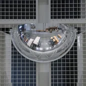 Wyposażenie miejsc publicznych - Lustro półkuliste dozorowe 1/4 kuli, średnica 660 mm - miniaturka - grafika 1