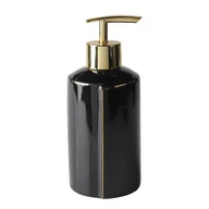 Mydelniczki i dozowniki mydła - Dozownik Fold 7 x 16 cm czarno-złoty - miniaturka - grafika 1