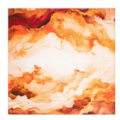 Apaszki i szaliki męskie - Jedwabna chusta damska beżowo - pomarańczowa - miniaturka - grafika 1