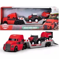 Samochody i pojazdy dla dzieci - Dickie: Zestaw zabawkowy z pojazdem transportowym traktor Massey Ferguson Micro Farm - miniaturka - grafika 1