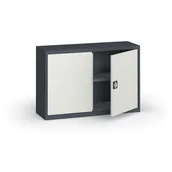 Pozostałe wyposażenie warsztatu - KOVONA Szafa metalowa, 800 x 1200 x 400 mm, 1 półka, antracyt/szara C37010.2.61.24B2B - miniaturka - grafika 1