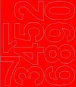 Pasmanteria - Cyfry samoprzylepne 8 cm czerwony z połyskiem - miniaturka - grafika 1