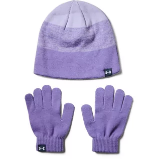 Odzież sportowa dziecięca - Czapka  i rękawiczki zestaw dziewczęcy Under Armour Girls Beanie Glove Combo - grafika 1