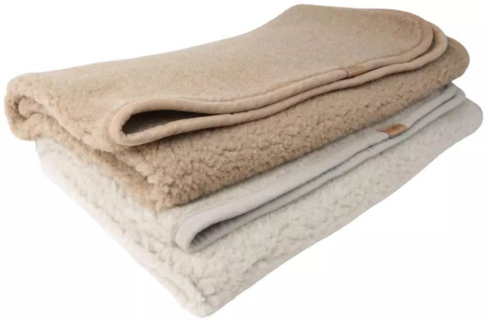 Zaffiro Zaffiro - Koc 100% wełna - Baranek Grey 75x100