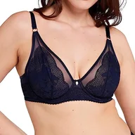 Biustonosze - Sans Complexe uroczy damski biustonosz kosz, granatowy, 85D - miniaturka - grafika 1