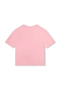 Koszulki dla dziewczynek - Marc Jacobs t-shirt bawełniany dziecięcy kolor różowy z nadrukiem - grafika 1