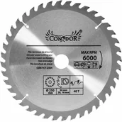 Tarcze do pił - Condor Piła tarczowa do drewna 250 mm x 40 T - miniaturka - grafika 1