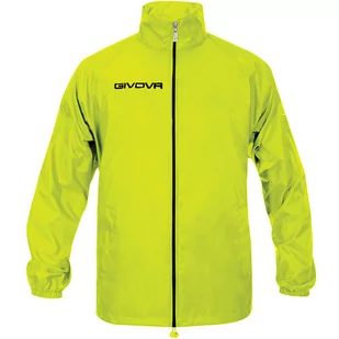 Kurtka Givova Rain Basico Fluo żółta RJ001 0019 - Kurtki i kamizelki sportowe męskie - miniaturka - grafika 1