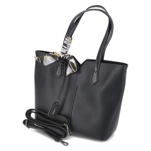 Rieker Damska torba na zakupy H1006, czarna, czarny