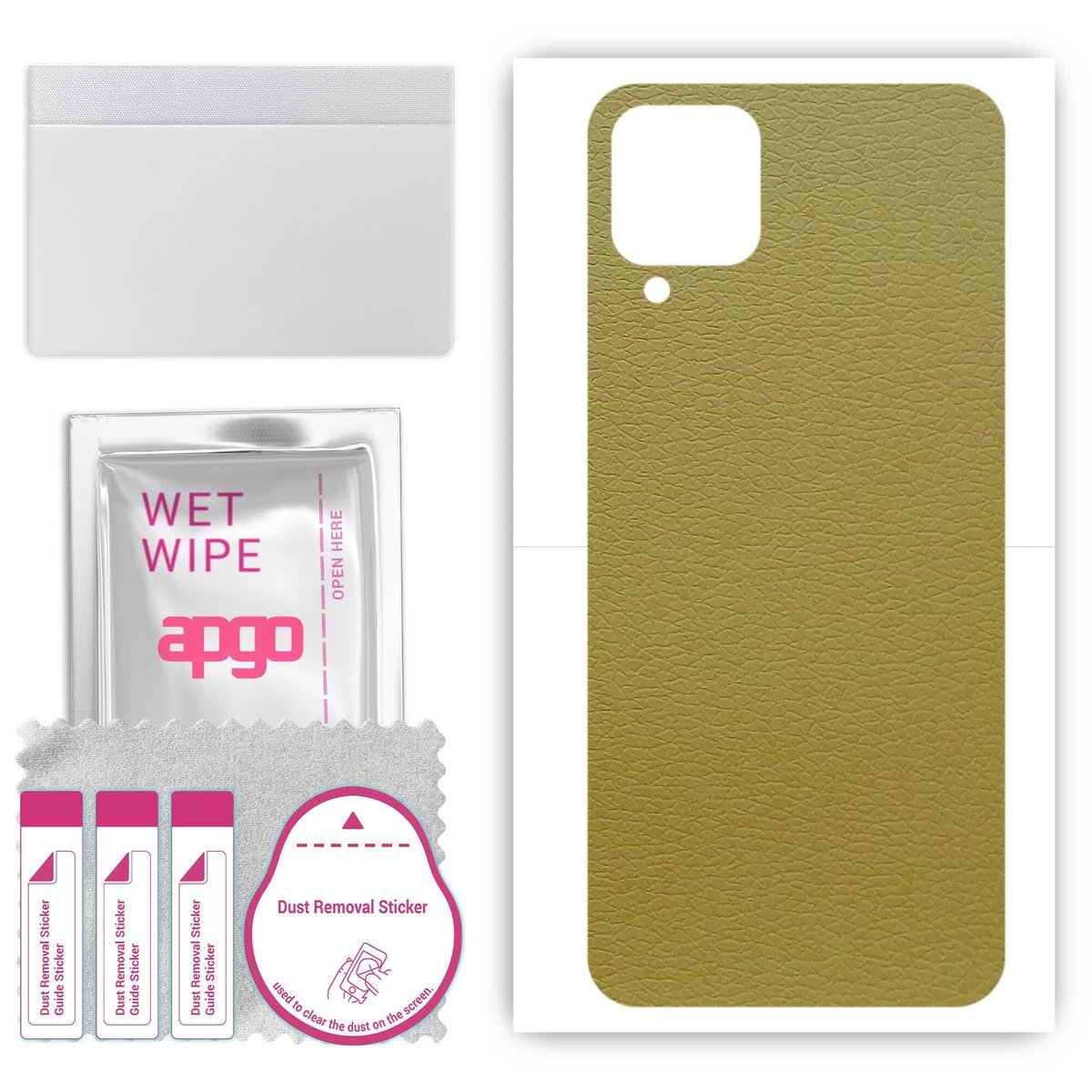 Folia naklejka skórka strukturalna na TYŁ do Samsung Galaxy F22 - Skóra Oliwkowa - apgo SKINS