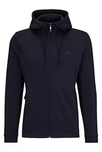 BOSS Męska bluza z kapturem Saggy Curved, Dark Blue402., S - Bluzy męskie - miniaturka - grafika 1