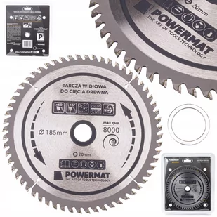 TARCZA WIDIOWA DO DREWNA PIŁY PIŁA 185 X 20 MM 60Z - Piły elektryczne - miniaturka - grafika 1