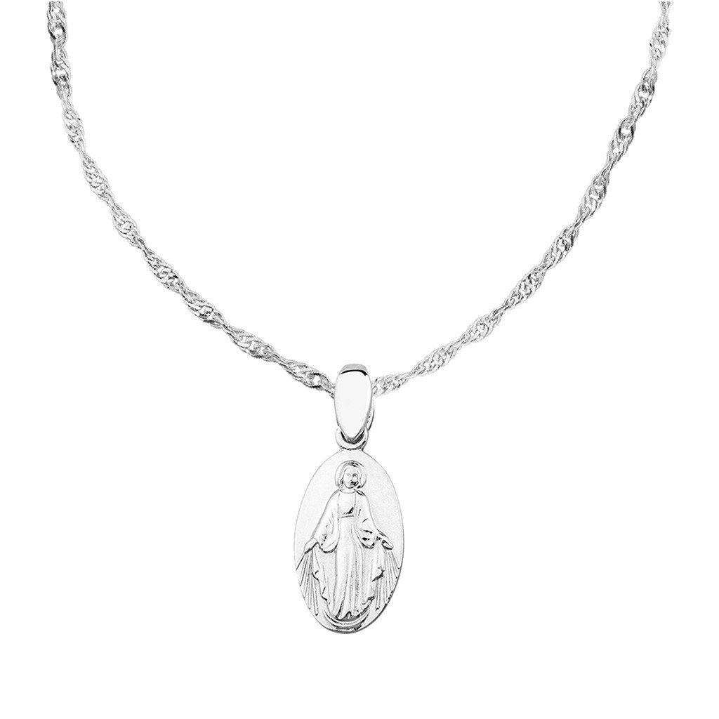 Srebrny MEDALIK CUDOWNY z łańcuszkiem SREBRO 925