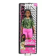 Lalki dla dziewczynek - Mattel Lalka Barbie Fashionistas Różowe szorty, warkoczyki - miniaturka - grafika 1
