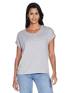 Koszulki i topy damskie - ONLY Damski jednokolorowy T-shirt Basic Okrągły dekolt Krótki rękaw Top ONLMOSTER, szary (Light Grey Melange), S - grafika 1