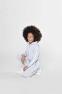Bluzy dla dziewczynek - Michael Kors bluza dziecięca kolor szary z kapturem z aplikacją - miniaturka - grafika 1