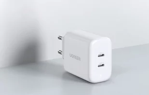 Ładowarka sieciowa UGREEN CD243, 2x USB-C, 40W (biała) - Ładowarki do telefonów - miniaturka - grafika 2
