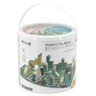 Klocki - VIGA TOYS PolarB Drewniana Makieta z Klockami Miasto 56 el. 44040 - miniaturka - grafika 1