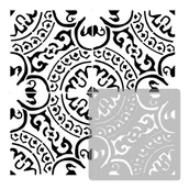 Szablony malarskie - Nakleo szablon malarski // płytki - kafelki // JUBERRI - 10x10cm - miniaturka - grafika 1