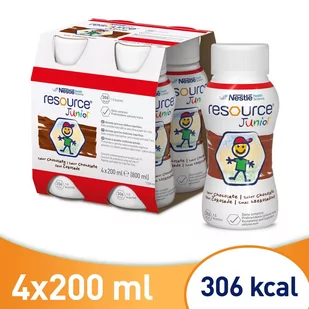 NESTLE Resource Junior czekoladowy 4 x 200 ml - Żywienie medyczne - miniaturka - grafika 1