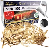 Oświetlenie świąteczne - LAMPKI CHOINKOWE SOPLE 100 LED WEW/ZEW PROGRAMATOR - miniaturka - grafika 1