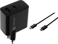 Zasilacze do laptopów - Ładowarka Natec Ładowarka Natec Ribera 1x USB-A 1x USB-C 3.25 A NUC-2145 + Kabel USB-C 2m - miniaturka - grafika 1