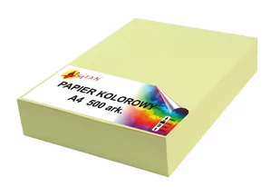 Papier kolorowy A4 80g żółty pastelowy 500 arkuszy - Szkolne artykuły papiernicze - miniaturka - grafika 1
