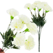 Sztuczne kwiaty - Goździki Bukiet Goździków Gęste Gałązki Liście Łodygi Kwiaty Jak Żywe - miniaturka - grafika 1