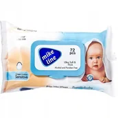 Chusteczki nawilżane - Inny Mike Line Baby Chusteczki nawilżane 72 szt. niebieskie - miniaturka - grafika 1