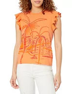 Koszulki i topy damskie - Desigual T-shirt damski, pomarańczowy, S - miniaturka - grafika 1