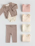 Komplety dla niemowląt - Reserved - Bawełniane body 5 pack - złamana biel - miniaturka - grafika 1