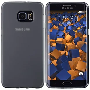 mumbi Etui kompatybilne z Samsung Galaxy S6 Edge Plus etui na telefon komórkowy, przezroczyste czarne - Etui i futerały do telefonów - miniaturka - grafika 1