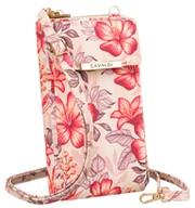 Torebki damskie - Mini torebka damska na ramię crossbody portfel na karty i telefon kwiaty Cavaldi, różnokolorowy czerwony - miniaturka - grafika 1