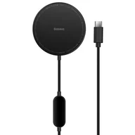Ładowarki do telefonów - Baseus Simple Mini2 magnetyczna ładowarka bezprzewodowa Qi 15W kompatybilna z MagSafe czarny (CCJJ010001) CCJJ010001 - miniaturka - grafika 1