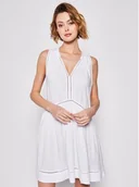 Sukienki - Seafolly Sukienka letnia Beach Basics 52931-DR Biały Regular Fit - miniaturka - grafika 1
