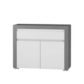 Komody - Komoda ABK-2 Alabama Restol Biały, Antracyt - miniaturka - grafika 1