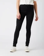 Spodnie damskie - Wrangler High Rise Skinny Damskie Spodnie Jeansowe Future Black W27H4230N-W32 L34 - miniaturka - grafika 1