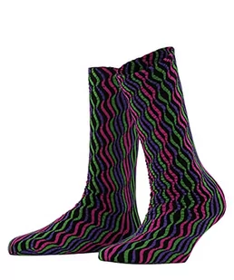 FALKE Kobiety Skarpety Hallucinate 30 DEN W SO Nylon kryjące z wzorem 1 Para, Czarny (Black 3009), 39-42 - Skarpetki damskie - miniaturka - grafika 1