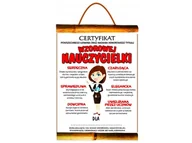 Dyplomy i okładki - DYPLOM CERTYFIKAT WZOROWEJ NAUCZYCIELKI - miniaturka - grafika 1