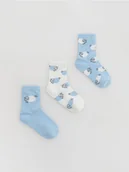 Skarpetki dla dzieci - Reserved - Skarpetki z bawełną 3 pack - jasnoniebieski - miniaturka - grafika 1