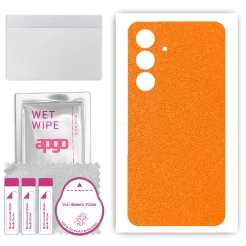 folia naklejka skórka strukturalna na TYŁ do Samsung Galaxy C55 - Pomarańczowy Pastel Matowy - apgo SKINS