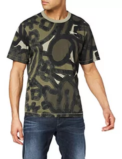 Koszulki męskie - G-STAR RAW Object Allover luźny t-shirt męski, Shamrock Brushed Objects C334-c373, XS - grafika 1